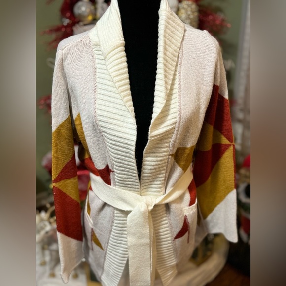 EUC- Jen’s Pirate Booty Freedom Star Cardigan with Belt - Picture 7 of 10